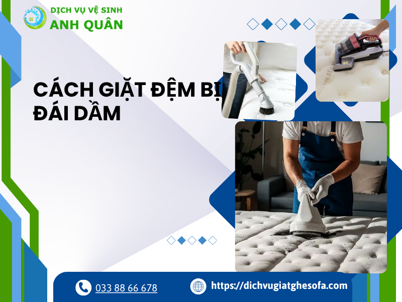 Cách giặt đệm bị đái dầm