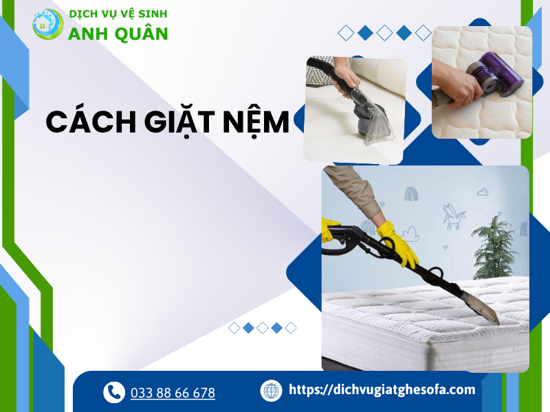 Cách giặt nệm