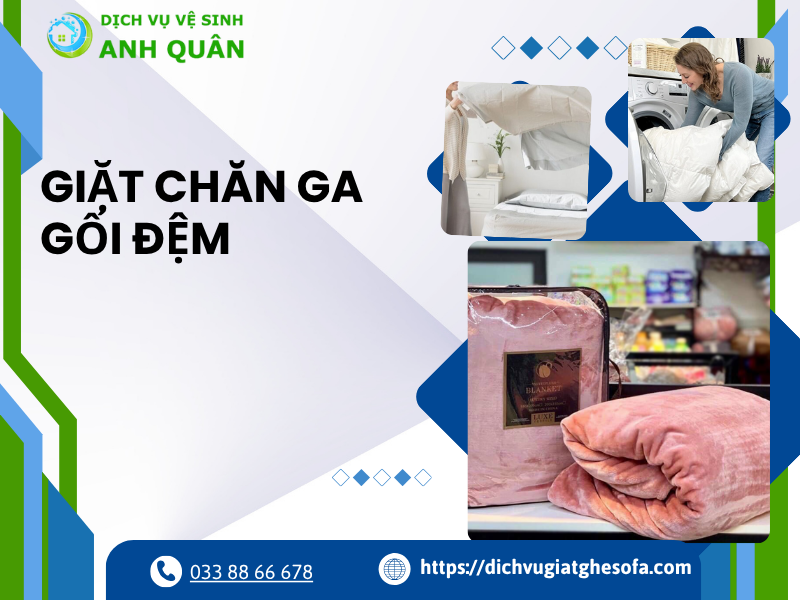 Giặt chăn ga gối đệm