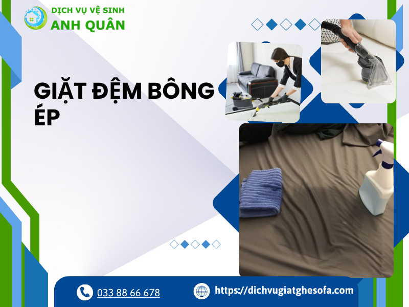 Giặt đệm bông ép