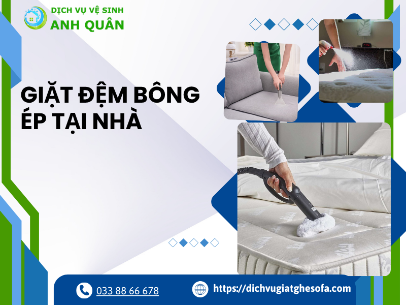 giặt đệm bông ép tại nhà