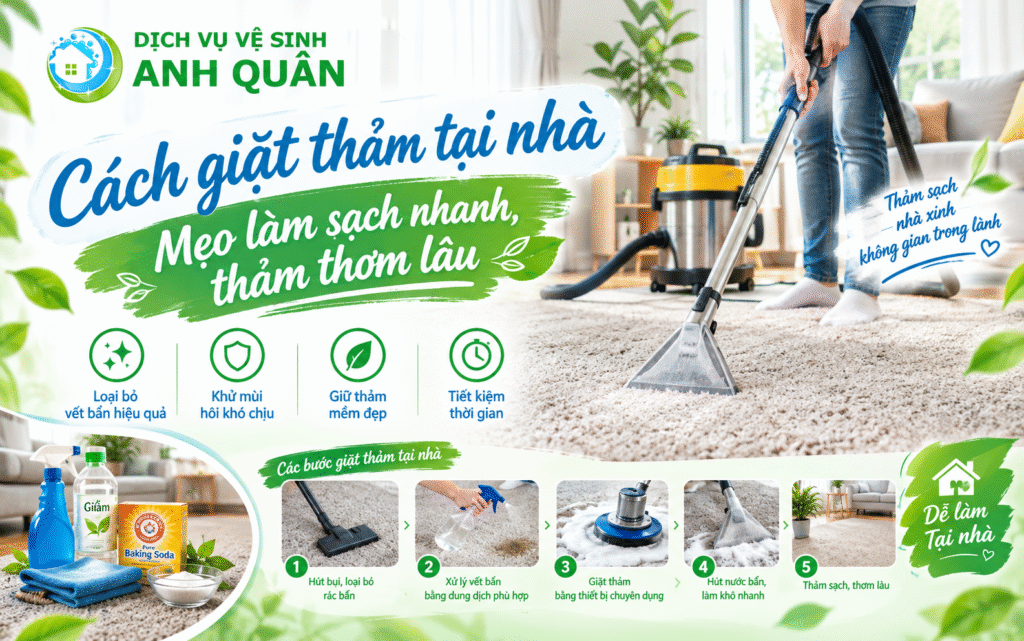 Cách giặt thảm tại nhà