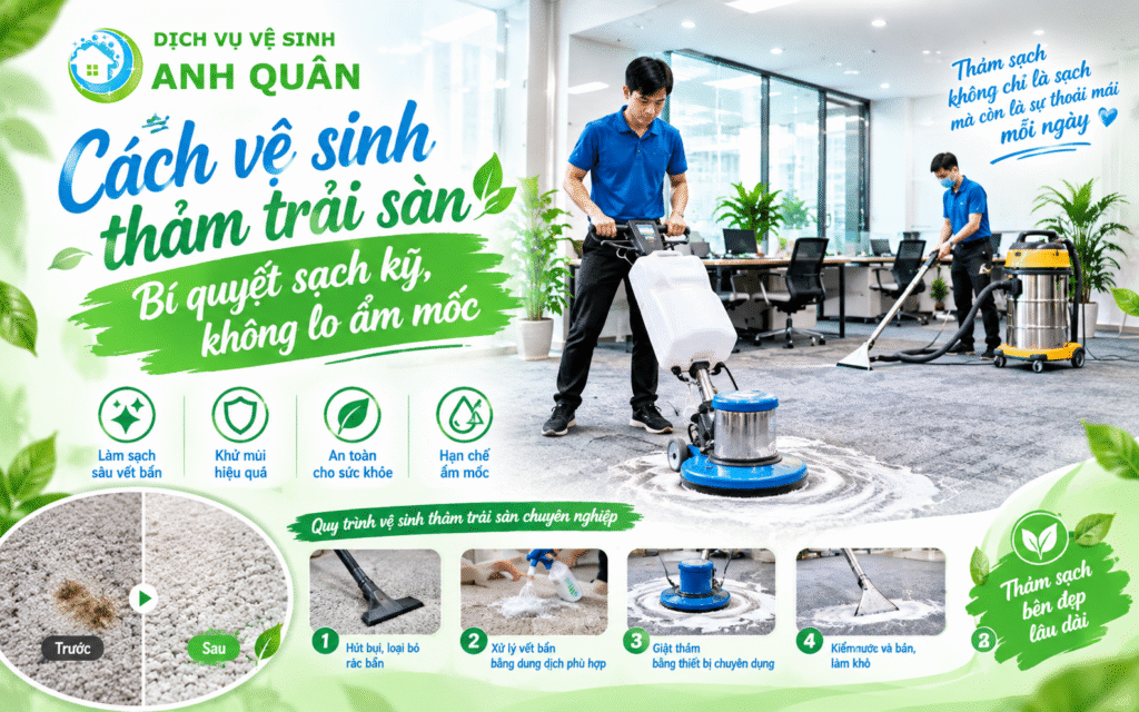 Cách vệ sinh thảm trải sàn