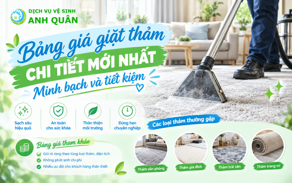 bảng giá giặt thảm