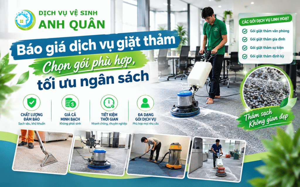 báo giá dịch vụ giặt thảm