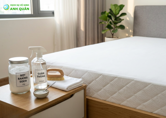 cách tẩy vết ố vàng trên nệm (2)