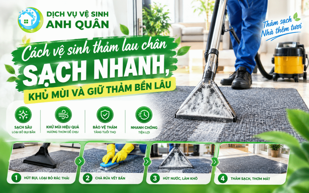 cách vệ sinh thảm lau chân