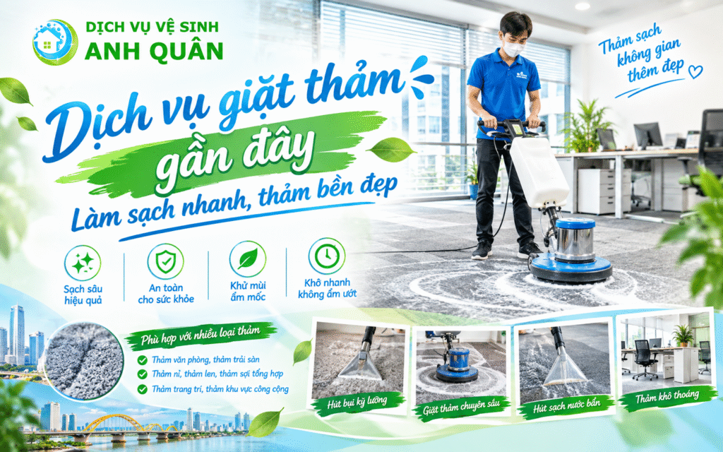 dịch vụ giặt thảm gần đây