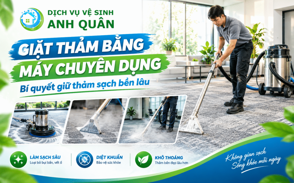 giặt thảm bằng máy chuyên dụng