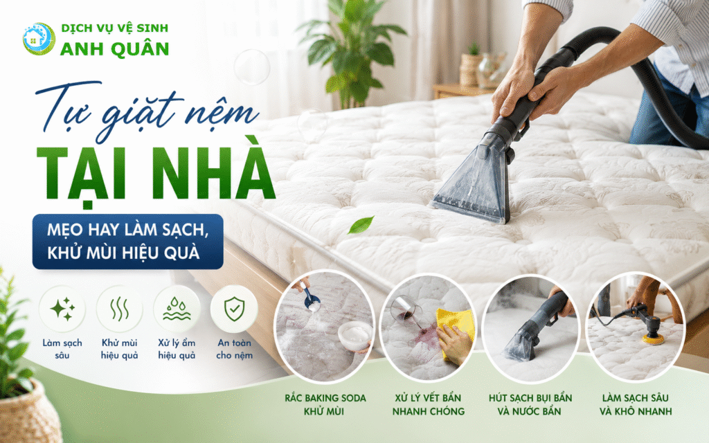 tự giặt nệm tại nhà