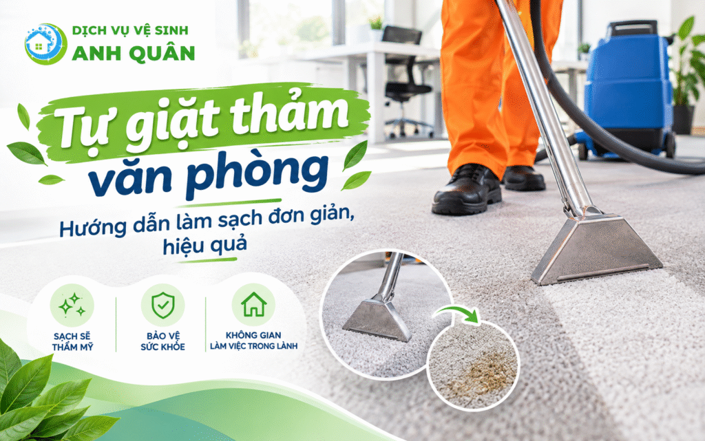 tự giặt thảm văn phòng